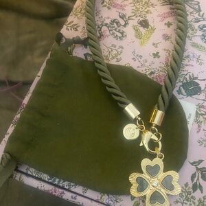 Jane Win Gold Clover Pendant with Black Mother of Pearl